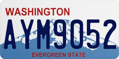 WA license plate AYM9052