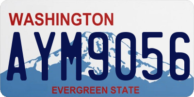 WA license plate AYM9056