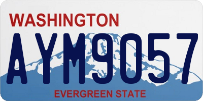 WA license plate AYM9057