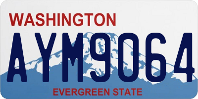 WA license plate AYM9064