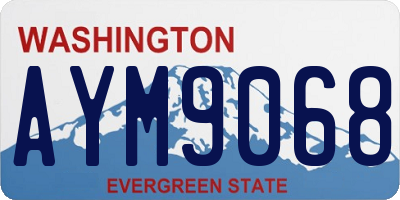 WA license plate AYM9068