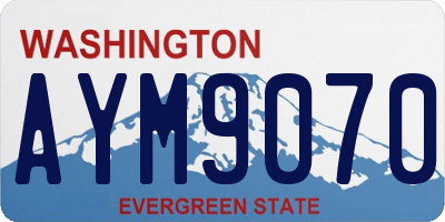 WA license plate AYM9070