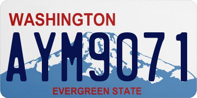 WA license plate AYM9071