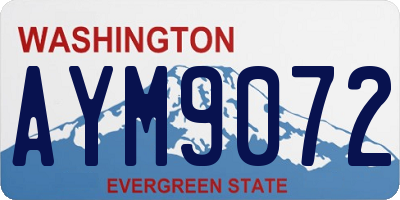 WA license plate AYM9072