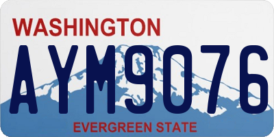 WA license plate AYM9076