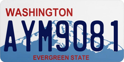 WA license plate AYM9081