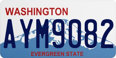 WA license plate AYM9082