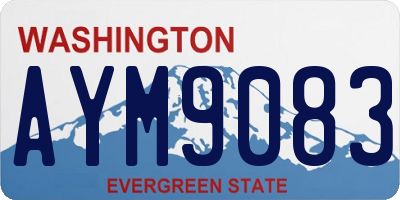 WA license plate AYM9083