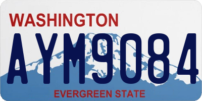 WA license plate AYM9084
