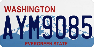 WA license plate AYM9085