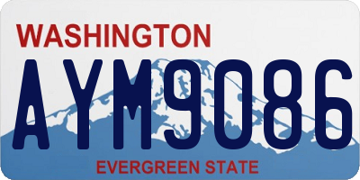 WA license plate AYM9086