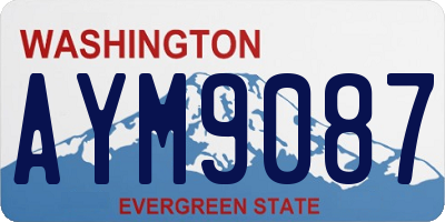 WA license plate AYM9087