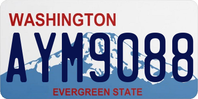 WA license plate AYM9088