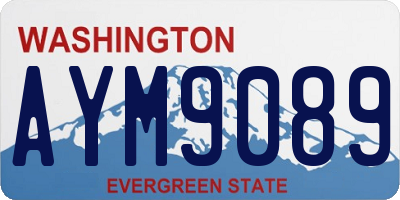 WA license plate AYM9089