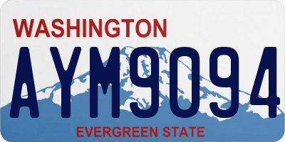 WA license plate AYM9094