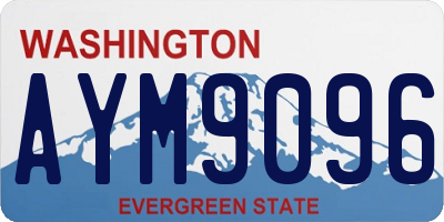 WA license plate AYM9096
