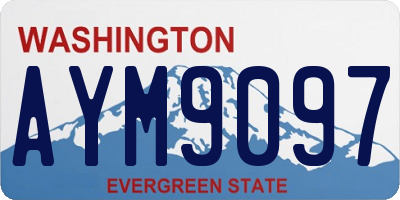 WA license plate AYM9097
