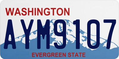 WA license plate AYM9107