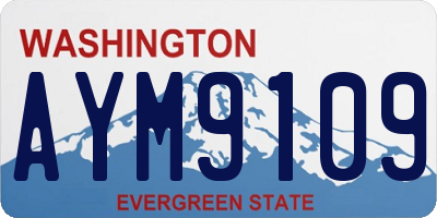 WA license plate AYM9109