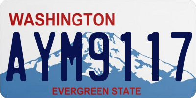 WA license plate AYM9117