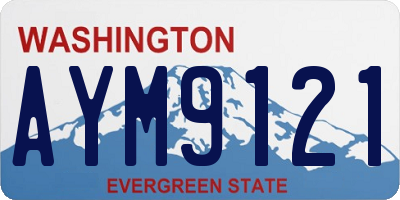WA license plate AYM9121