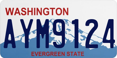 WA license plate AYM9124