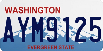 WA license plate AYM9125
