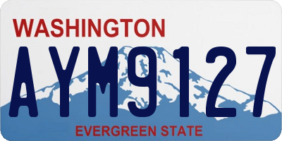 WA license plate AYM9127