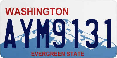 WA license plate AYM9131