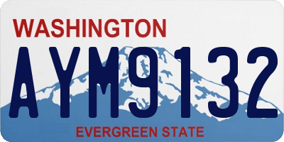 WA license plate AYM9132