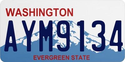 WA license plate AYM9134