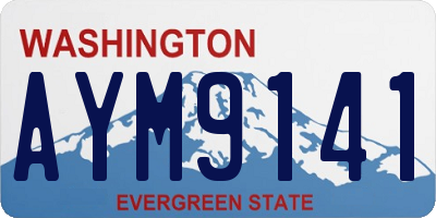 WA license plate AYM9141