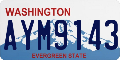 WA license plate AYM9143