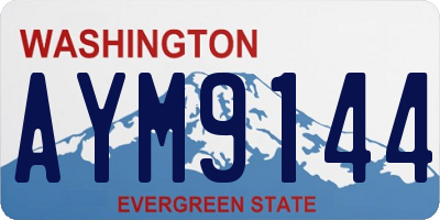 WA license plate AYM9144
