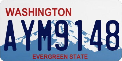 WA license plate AYM9148