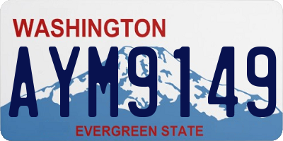 WA license plate AYM9149