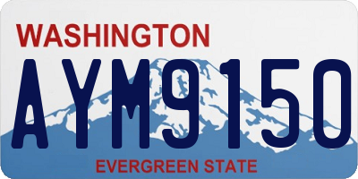 WA license plate AYM9150