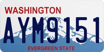 WA license plate AYM9151