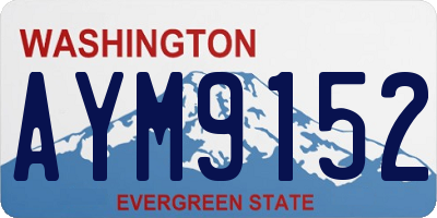 WA license plate AYM9152