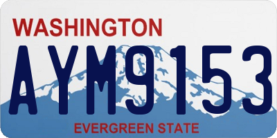 WA license plate AYM9153