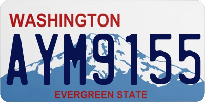 WA license plate AYM9155