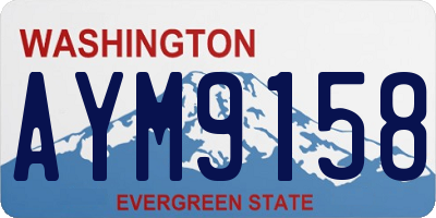 WA license plate AYM9158