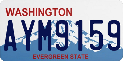 WA license plate AYM9159