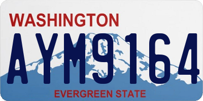 WA license plate AYM9164