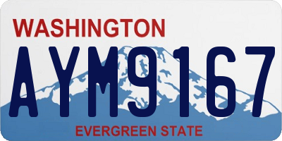 WA license plate AYM9167