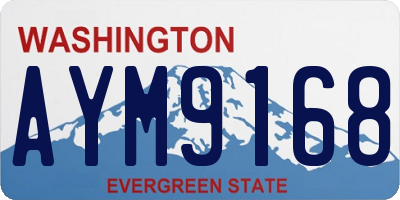 WA license plate AYM9168