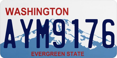 WA license plate AYM9176