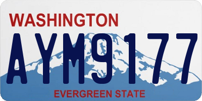 WA license plate AYM9177
