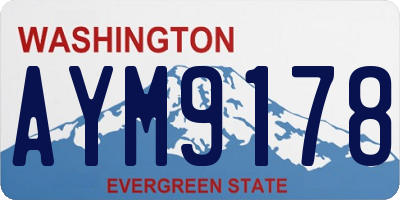 WA license plate AYM9178
