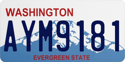 WA license plate AYM9181